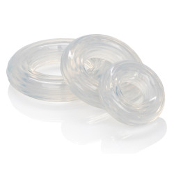 Calexotics Lot de 3 cockrings Ring Set Transparents